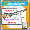 FEUILLES FRANCE Neutres - En-Tête FRANCE - Paquet de 12 Feuilles (333055 ou BL15) Leuchtturm