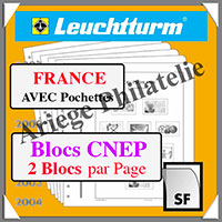 FEUILLES FRANCE Neutres - Blocs CNEP - Deux par Page (325418 ou BL15CNEP)