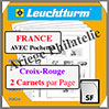 FEUILLES FRANCE Neutres - Carnets Croix Rouge - Deux par Page (337943 ou BL15CR2SF) Leuchtturm