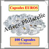 CAPSULES pour EUROS en Assortiment - Boîte de 100 Capsules (323405 ou CAPSSORT1) Leuchtturm