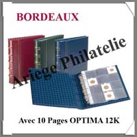 Album OPTIMA Classic - BORDEAUX - 10 Feuilles OPTIMA12K : Pour Cadres Cartons 50x50 mm (308450  ou CLASM12KR)