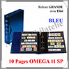 Reliure GRANDE Classic + Etui - BLEU ROI - Acvec 10 Pages OMEGA 11 SP (348048 ou CLGRSETOM11SP-BL) Leuchtturm
