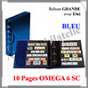 Reliure GRANDE Classic + Etui - BLEU ROI - Acvec 10 Pages OMEGA 6 SC (348040 ou CLGRSETOM6SC-BL) Leuchtturm