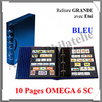 Reliure GRANDE Classic + Etui - BLEU ROI - Acvec 10 Pages OMEGA 6 SC (348040 ou CLGRSETOM6SC-BL)
