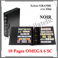 Reliure GRANDE Classic + Etui - NOIR - Acvec 10 Pages OMEGA 6 SC (348037 ou CLGRSETOM6SC-S)