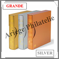 Reliure GRANDE Classic - AVEC Etui assorti - SILVER - Reliure Vide (361117 ou CLGRSETSI)