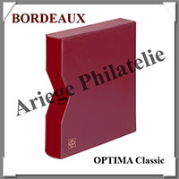 Album OPTIMA Classic avec ETUI - BORDEAUX - 10 Feuilles OPTIMA M assorties - Pour Monnaies (331276  ou CLASMKAR)