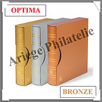 Reliure OPTIMA Classic - AVEC Etui assorti - BRONZE - Reliure Vide (361115 ou CLOPSETBRO)