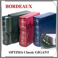 Reliure OPTIMA Classic GIGANT - AVEC Etui assorti - BORDEAUX - Reliure Vide (301654 ou CLOPSETGR)