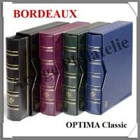 Reliure OPTIMA Classic - AVEC Etui assorti - BORDEAUX - Reliure Vide (318816 ou CLOPSETR)