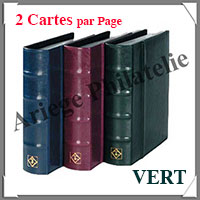 Album MIXTE Classic - VERT FONCE - Pages FIXES - AVEC Pochettes pour 100 Cartes (330178 ou CLPKG)