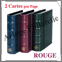 Album MIXTE Classic - BORDEAUX - Pages FIXES - AVEC Pochettes pour 100 Cartes (338284 ou CLPKR)