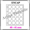 Pages GRANDE ENCAP - 20 Cases - CAPSULES de 40  41 mm - Set de 2 Pages Transparentes (343216 ou ENCAP40-41) Leuchtturm