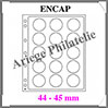 Pages GRANDE ENCAP - 15 Cases - CAPSULES de 44  45 mm - Set de 2 Pages Transparentes (346717 ou ENCAP44-45) Leuchtturm