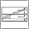 CARTES de CLASSEMENT - 146x83 mm - Plastique Noir - 2 Bandes (336599 ou HK2) Leuchtturm