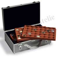 VALISE  ALUMINIUM - VIDE - Pour 4 PLATEAUX de Muselets (KO3 LEER)