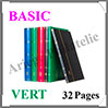 Classeur BASIC - 32 Pages BLANCHES - VERT (333321 ou L4-16-G) Leuchtturm