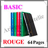 Classeur BASIC - 64 Pages BLANCHES - ROUGE (316445 ou L4-32-R) Leuchtturm