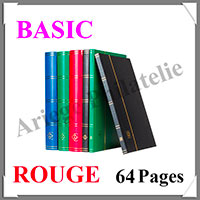 Classeur BASIC - 64 Pages NOIRES - ROUGE (330026 ou LS4-32-R)