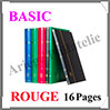 Classeur BASIC - 16 Pages BLANCHES - ROUGE (315566 ou L4-8-R) Leuchtturm