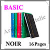 Classeur BASIC - 16 Pages BLANCHES - NOIR (318548 ou L4-8-S) Leuchtturm