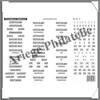 ETIQUETTE Autocollante - Territoires ALLEMANDS (327923  ou LE1A)