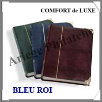 Classeur COMFORT de LUXE - 64 Pages BLANCHES - BLEU ROI - Coins Renforcs (329276 ou LP4-32AMBL)