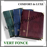 Classeur COMFORT de LUXE - 64 Pages NOIRES - VERT FONCE - Coins Renforcs (341942  ou LSP4-32AMG)