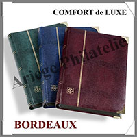Classeur COMFORT de LUXE - 64 Pages NOIRES - BORDEAUX - Coins Renforcs (341943  ou LSP4-32AMR)