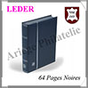 Classeur LEDER - CUIR - 64 Pages NOIRES - BLEU (356722 ou LZS4-32L-BL) Leuchtturm