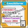 ANDORRE 2016 - Poste Franaise - AVEC Pochettes (N07FSF-16 ou 356461) Leuchtturm