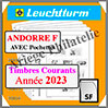 ANDORRE 2023 - Poste Franaise - AVEC Pochettes (N07FSF-23 ou 371780) Leuchtturm