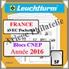 FRANCE 2016 - Blocs CNEP - AVEC Pochettes (N15CNEPSF-16 ou 356739 ) Leuchtturm