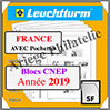 FRANCE 2019 - Blocs CNEP - AVEC Pochettes (N15CNEPSF-19 ou 362914) Leuchtturm