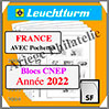 FRANCE 2022 - Blocs CNEP - AVEC Pochettes (N15CNEPSF-22 ou 369487) Leuchtturm