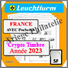 FRANCE 2023 - Crypto Timbre - AVEC Pochettes (N15KRYSF-22 ou 371779) Leuchtturm