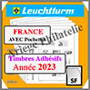 FRANCE 2023 - Timbres Autocollants Professionnels - AVEC Pochettes (N15 PROSF-23 ou 371778) Leuchtturm