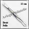 PINCE Philatélie STANDARD 12 cm - Bout DROIT PELLE - 318722 - Pi12 Leuchtturm
