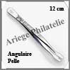 PINCE Philatélie STANDARD 12 cm - Bout ANGULAIRE PELLE - 337384 - Pi22 Leuchtturm