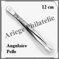 PINCE Philatlie STANDARD 12 cm - Bout ANGULAIRE PELLE - 337384 - Pi22
