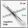 PINCE Philatélie LUXE 12 cm - Bout ANGULAIRE PELLE - 321387 - Pi42 Leuchtturm