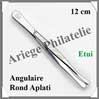 PINCE Philat�lie LUXE 12 cm - Bout ANGULAIRE ROND APLATI - 309174 - Pi43 Leuchtturm