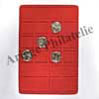PLATEAUX ROUGES : 24 Cases CARREES (Lot de 2) -  Pour VALISES KO3 ou KO6 (TAB 24 R) Leuchtturm