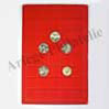 PLATEAUX ROUGES : 40 Cases CARREES (Lot de 2) -  Pour VALISES KO3 ou KO6 (TAB 40 R) Leuchtturm