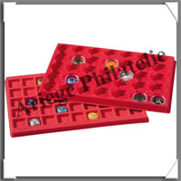 PLATEAUX Muselets - Velours ROUGE - Pour 45 Plaques - Paquet de 2 (310034 ou TABCHAMPR)