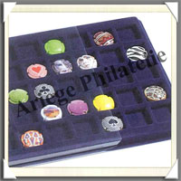 PLATEAUX Muselets AVEC Couvervle - Velours ROUGE - Pour 45 Plaques - Paquet de 2 (339387 ou TABPROTECTORR)