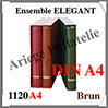 Ensemble ELEGANT - DIN A4 - BRUN CLAIR - Reliure avec Etui assorti (1120A4-H) Lindner