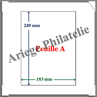 Feuilles INTERCALAIRES - Feuille A - BLANCHES - 249x183 mm - Paquet de 100  (802001)