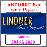 ANDORRE Espagnole - Pack 2016  2020 - Timbres Courants (T123)-16