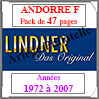 ANDORRE Française - Pack 1972 à 2007 - Timbres Courants (T124a) Lindner